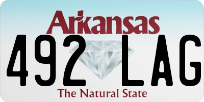 AR license plate 492LAG
