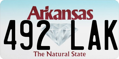 AR license plate 492LAK