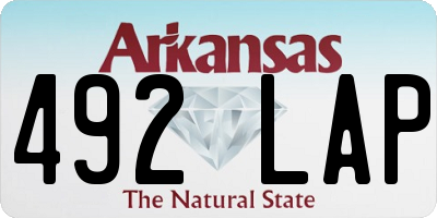 AR license plate 492LAP