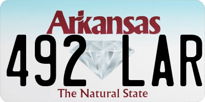 AR license plate 492LAR