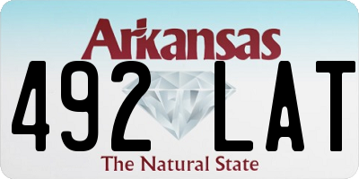 AR license plate 492LAT