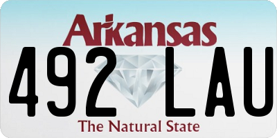 AR license plate 492LAU