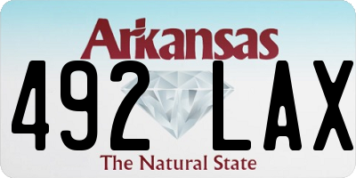 AR license plate 492LAX