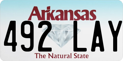 AR license plate 492LAY