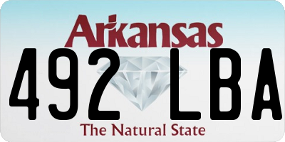 AR license plate 492LBA