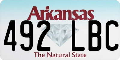 AR license plate 492LBC