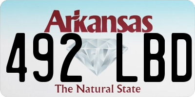 AR license plate 492LBD
