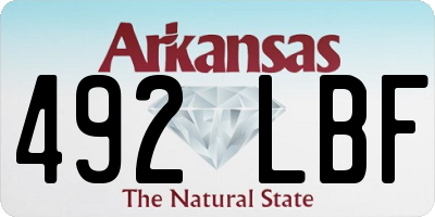 AR license plate 492LBF