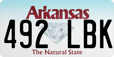 AR license plate 492LBK