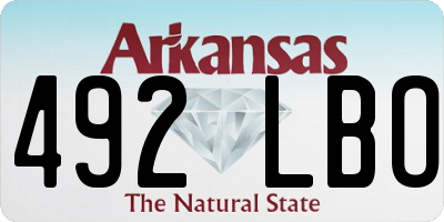 AR license plate 492LBO