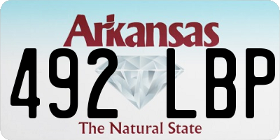 AR license plate 492LBP