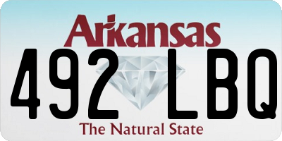 AR license plate 492LBQ