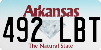 AR license plate 492LBT