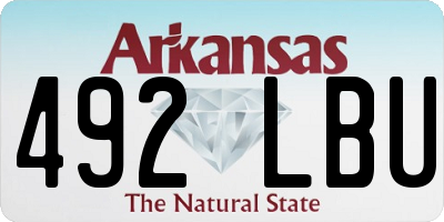 AR license plate 492LBU
