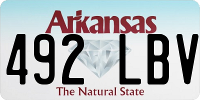 AR license plate 492LBV