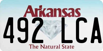 AR license plate 492LCA