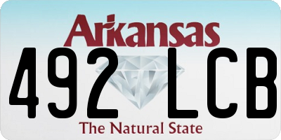 AR license plate 492LCB