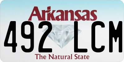 AR license plate 492LCM