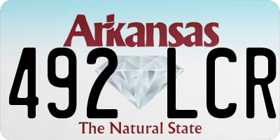 AR license plate 492LCR