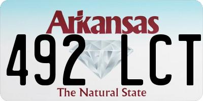 AR license plate 492LCT