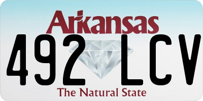 AR license plate 492LCV