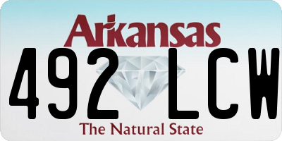 AR license plate 492LCW