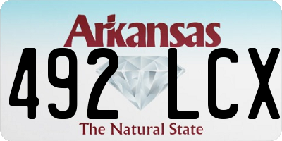 AR license plate 492LCX