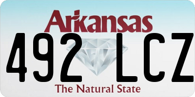 AR license plate 492LCZ