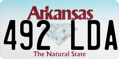 AR license plate 492LDA