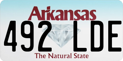 AR license plate 492LDE