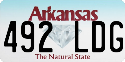 AR license plate 492LDG