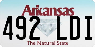 AR license plate 492LDI