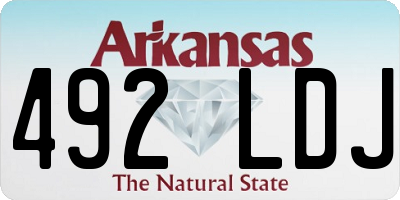 AR license plate 492LDJ
