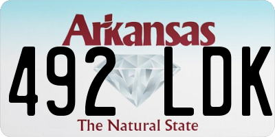 AR license plate 492LDK