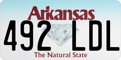 AR license plate 492LDL