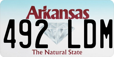 AR license plate 492LDM