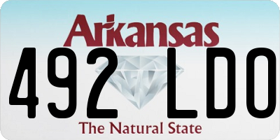 AR license plate 492LDO