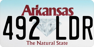 AR license plate 492LDR
