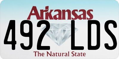 AR license plate 492LDS