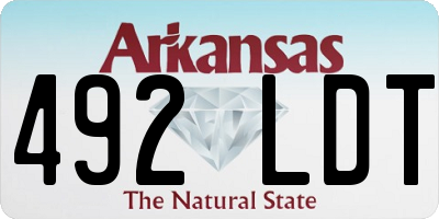 AR license plate 492LDT