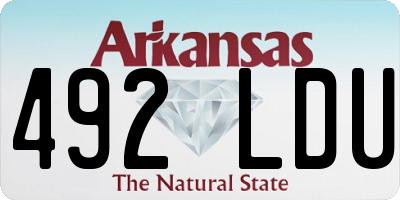 AR license plate 492LDU