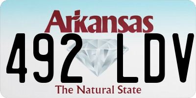 AR license plate 492LDV