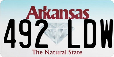 AR license plate 492LDW