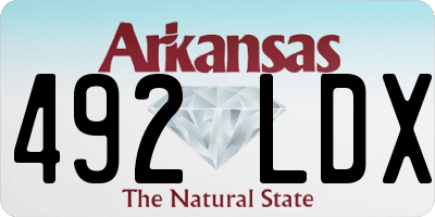 AR license plate 492LDX