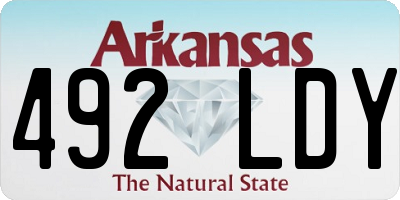 AR license plate 492LDY