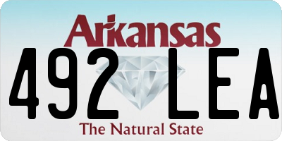 AR license plate 492LEA
