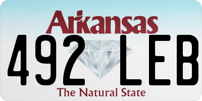 AR license plate 492LEB