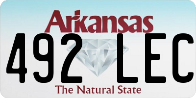 AR license plate 492LEC