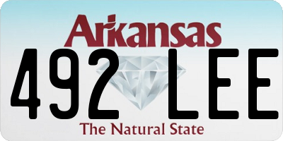AR license plate 492LEE