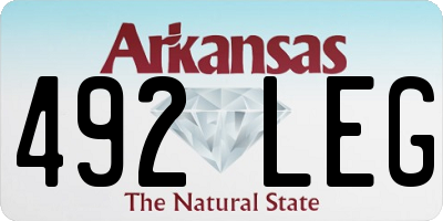 AR license plate 492LEG
